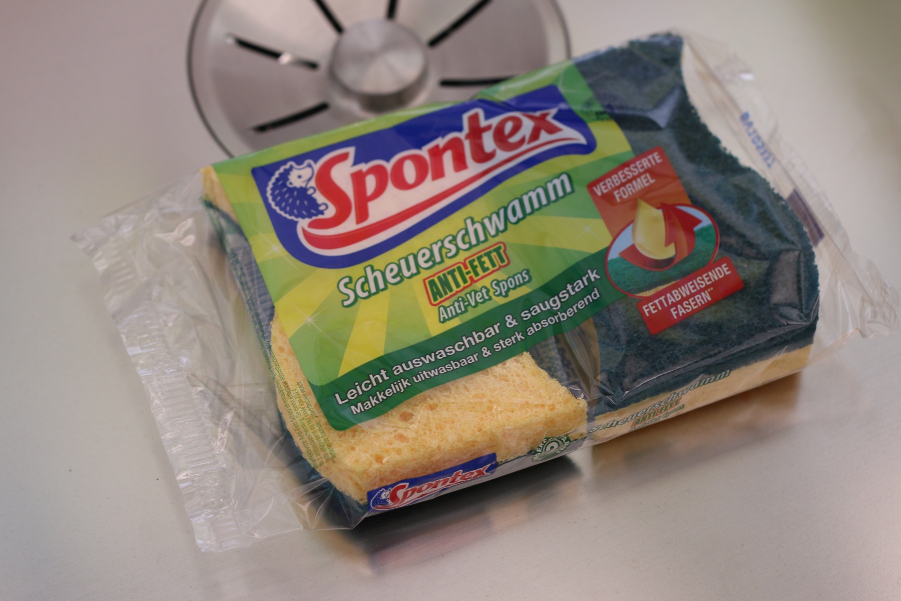 Spontex Scheuerschwamm Anti-Fett, 2 Stück