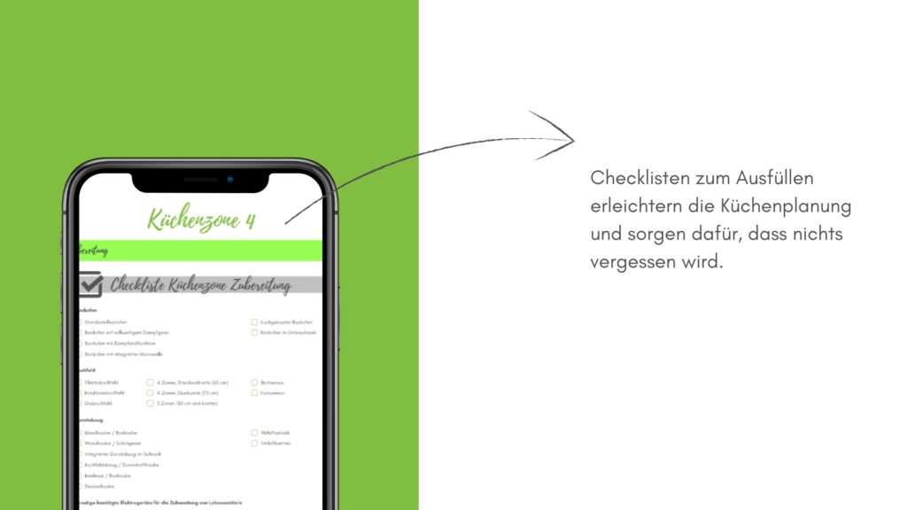 Checklisten Küchenplanung